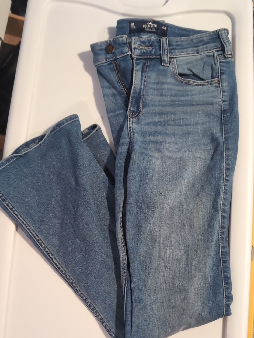 Hollister Women's Dark Blue Boot Cut Jeans
